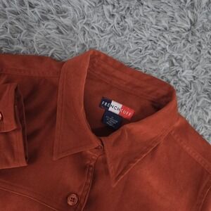 French Kuff Womens‎ 12 Burnt Orange Long Sleeve Button Front Shirt